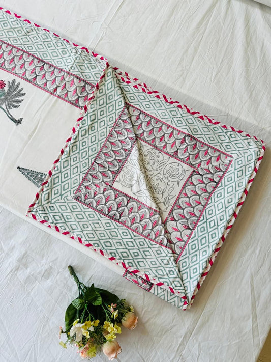 Gulbagh Dohar - Premium Handblock Printed King Size Dohar