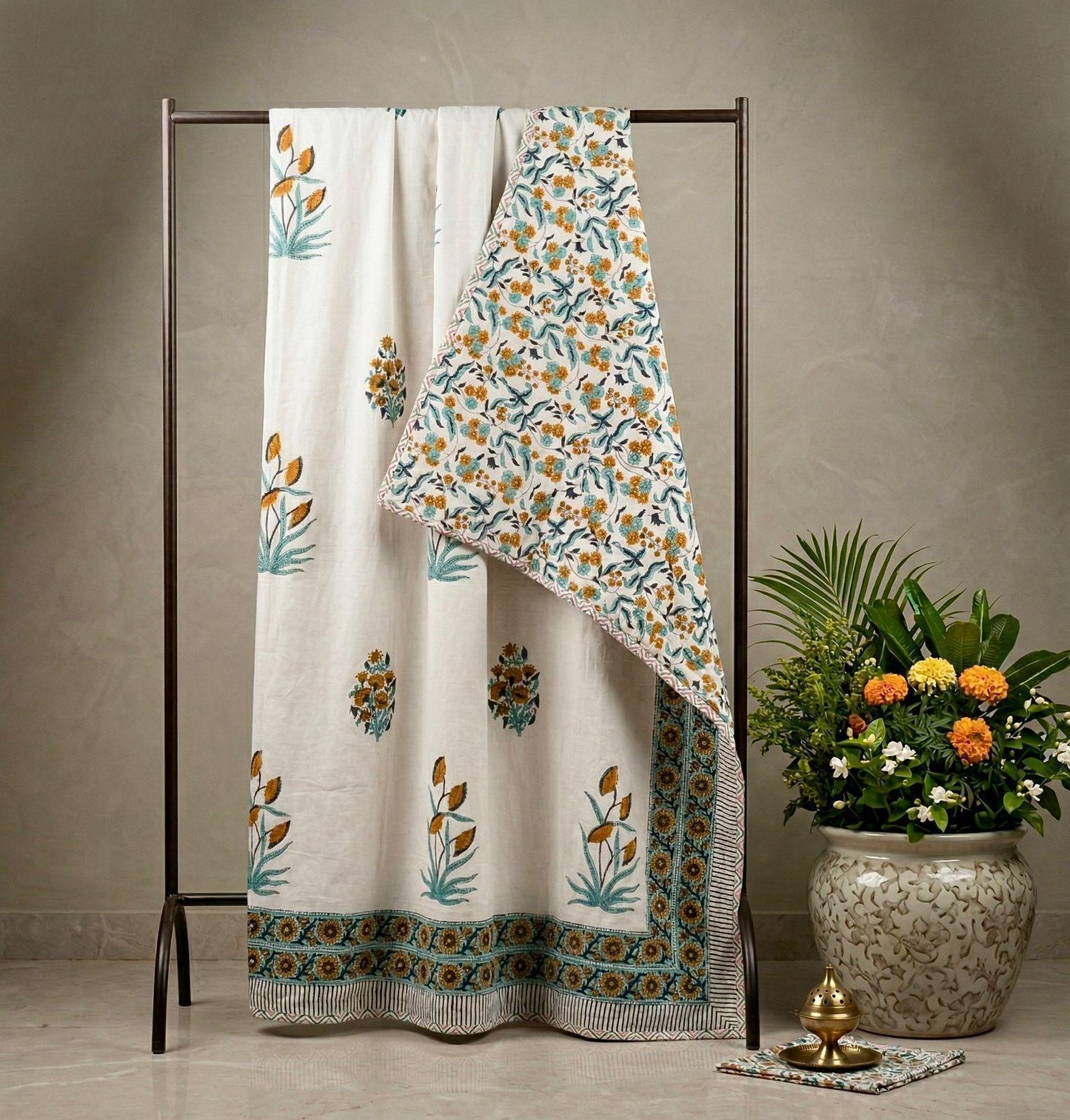 Neer Dohar – Premium Handblock Printed King Size Dohar