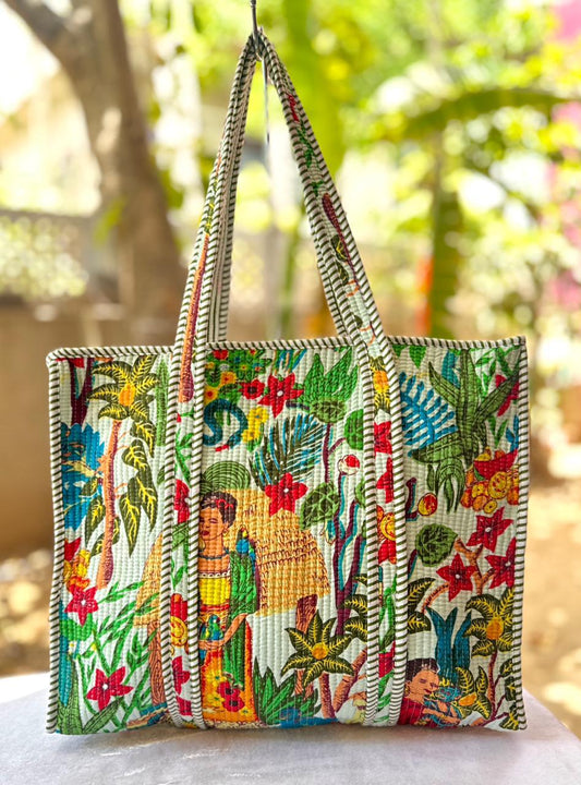Daisy - Quilted Tote Bag