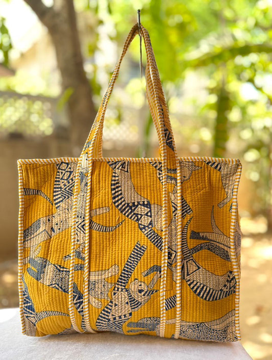 ToteLoom – Handblock Printed Quilted Tote Bag