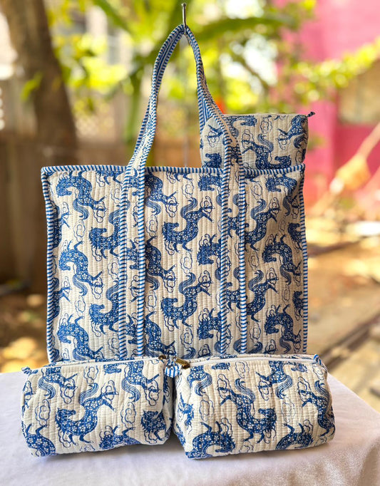 Coka - Quilted Tote Bag Set