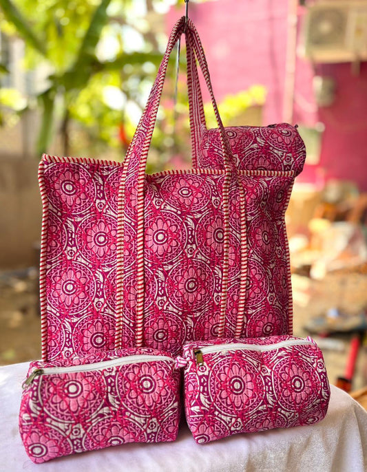 Blackbagh - Quilted Tote Bag Set