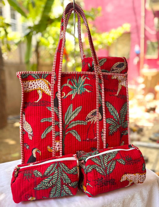 Blubaghicha - Quilted Tote Bag Set