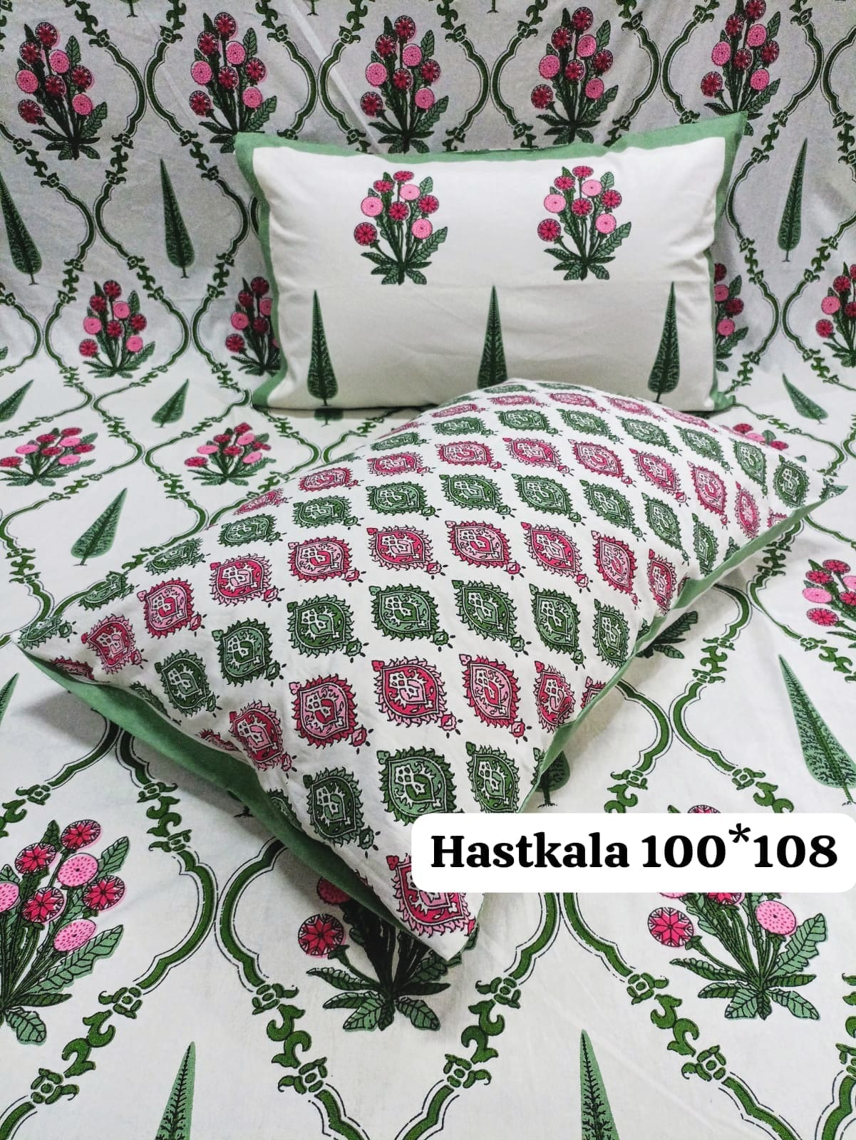 Ethnic Elegance Handblock Printed Bedsheet