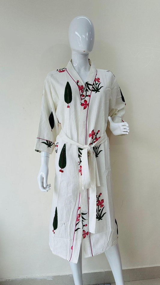 Mehek Robe – Handblock Printed Unisex Bathrobe