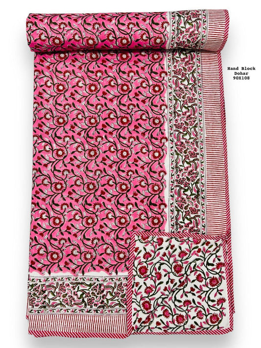 Aab-e-Narm – Premium Handblock Printed King Size Dohar