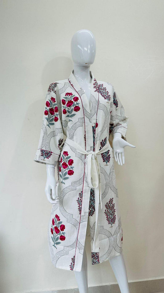Chandni Wrap – Handblock Printed Unisex Bathrobe