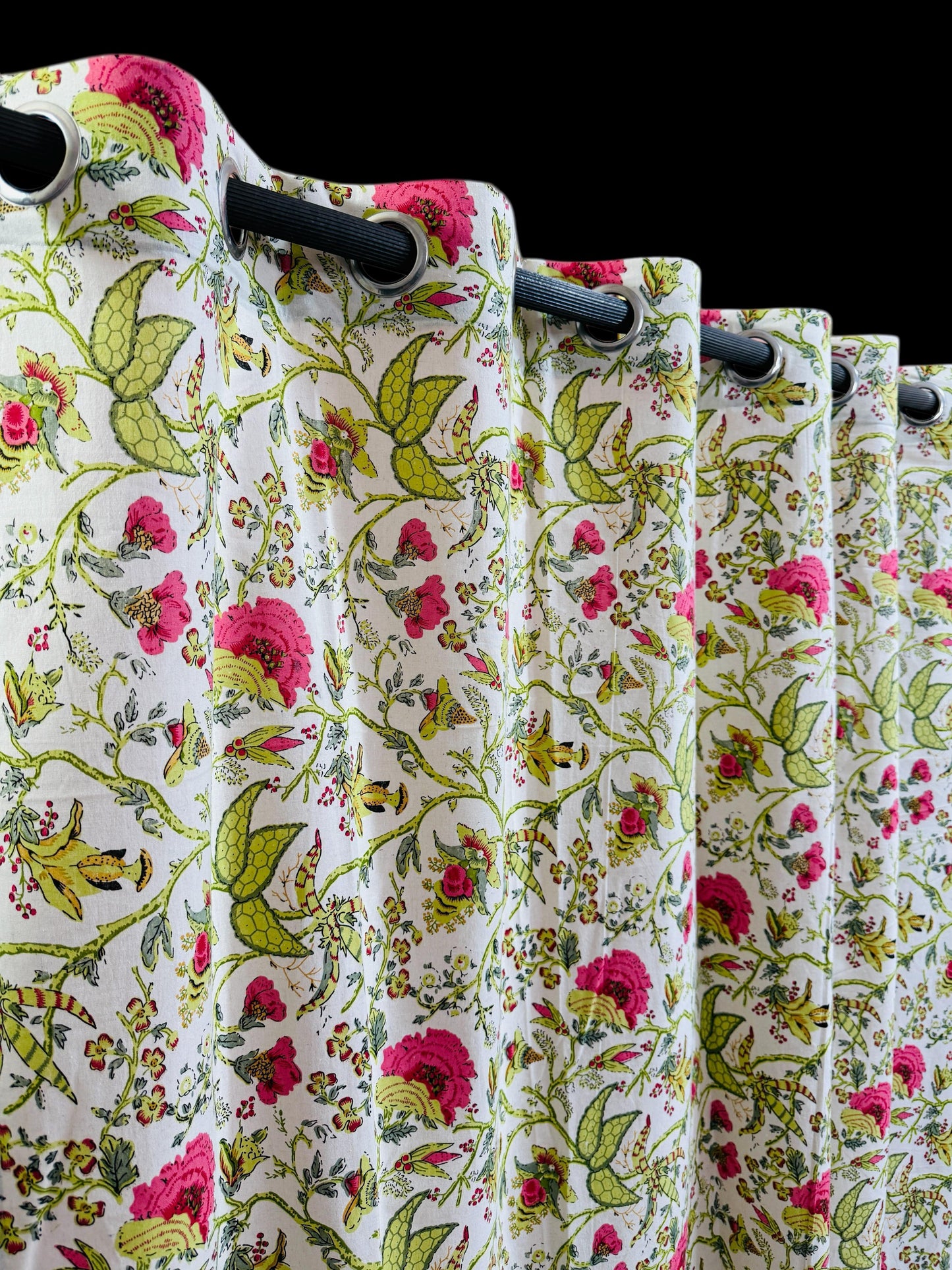 Kala Curtains – Handblock Printed Cotton Curtain Set
