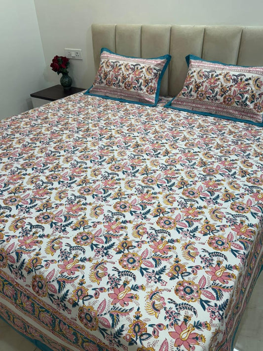 Baagh E Bahar Double Bedsheet 90x108