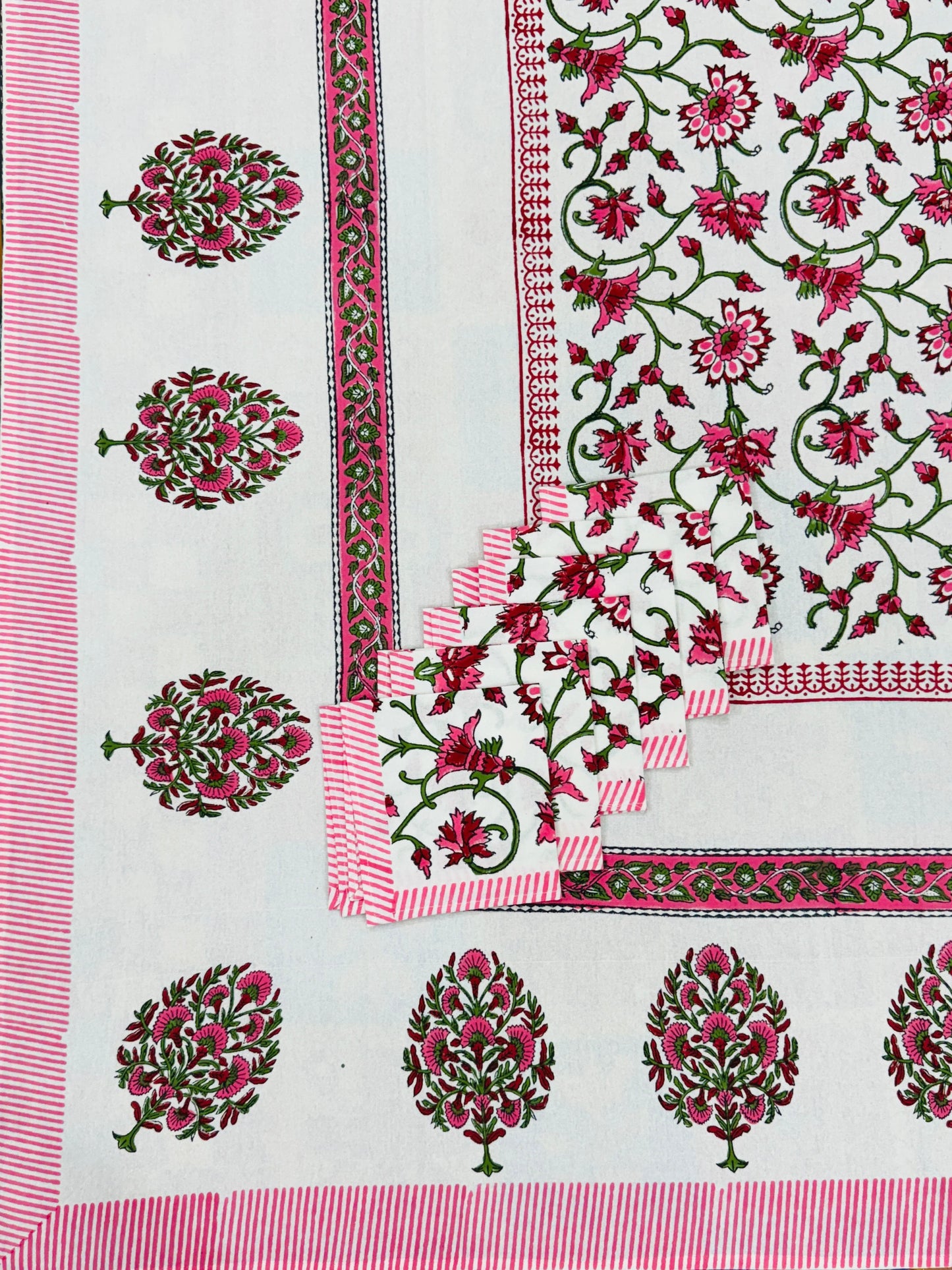 Raasraat - Handblock Printed Dining Table Cover Set