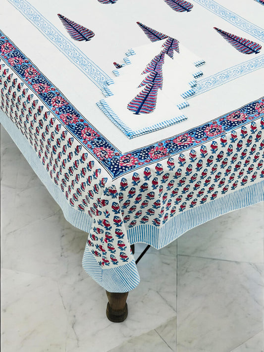 Lawazmi - Handblock Printed Dining Table Cover Set