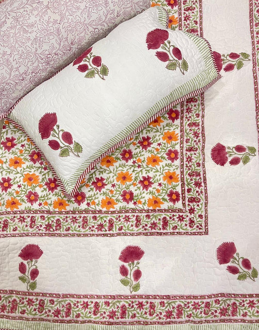 Biba - Handblock Quilted Bedcover Set