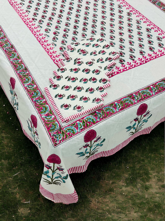 Rangragini - Handblock Printed Dining Table Cover Set