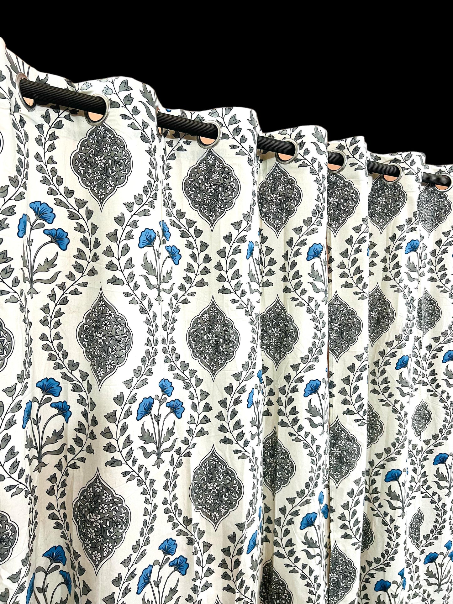 Belajal - Handblock Printed Cotton Curtain Set