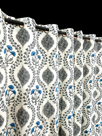 Belajal - Handblock Printed Cotton Curtain Set