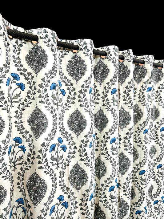 Belajal - Handblock Printed Cotton Curtain Set