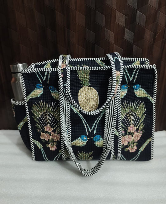 CraftLug – Handblock Printed Quilted Tote Bag