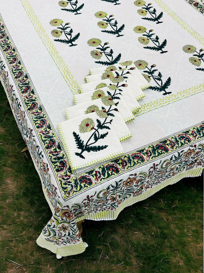 Dawat E Khas - Handblock Printed Dining Table Cover Set