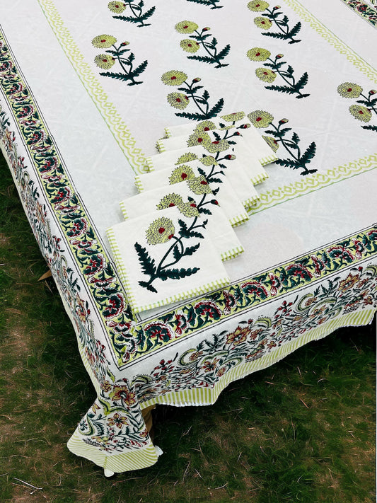 Dawat E Khas - Handblock Printed Dining Table Cover Set