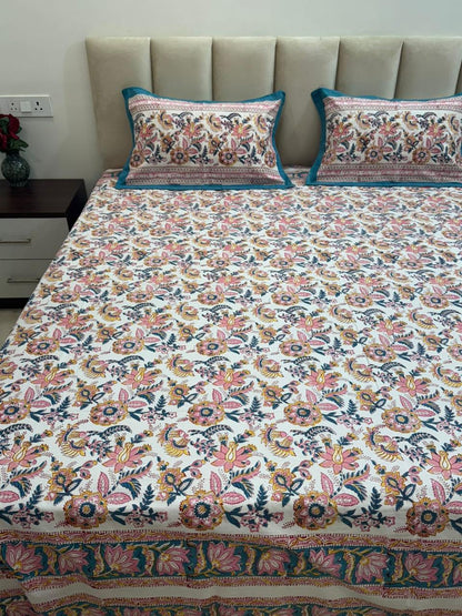 Baagh E Bahar Double Bedsheet 90x108