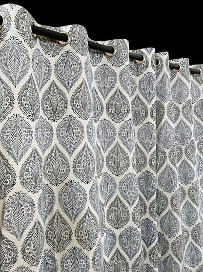 Fekal - Handblock Printed Cotton Curtain Set