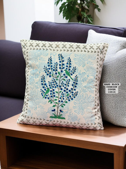 Zayn - Handblock Printed Cushion Cover Set
