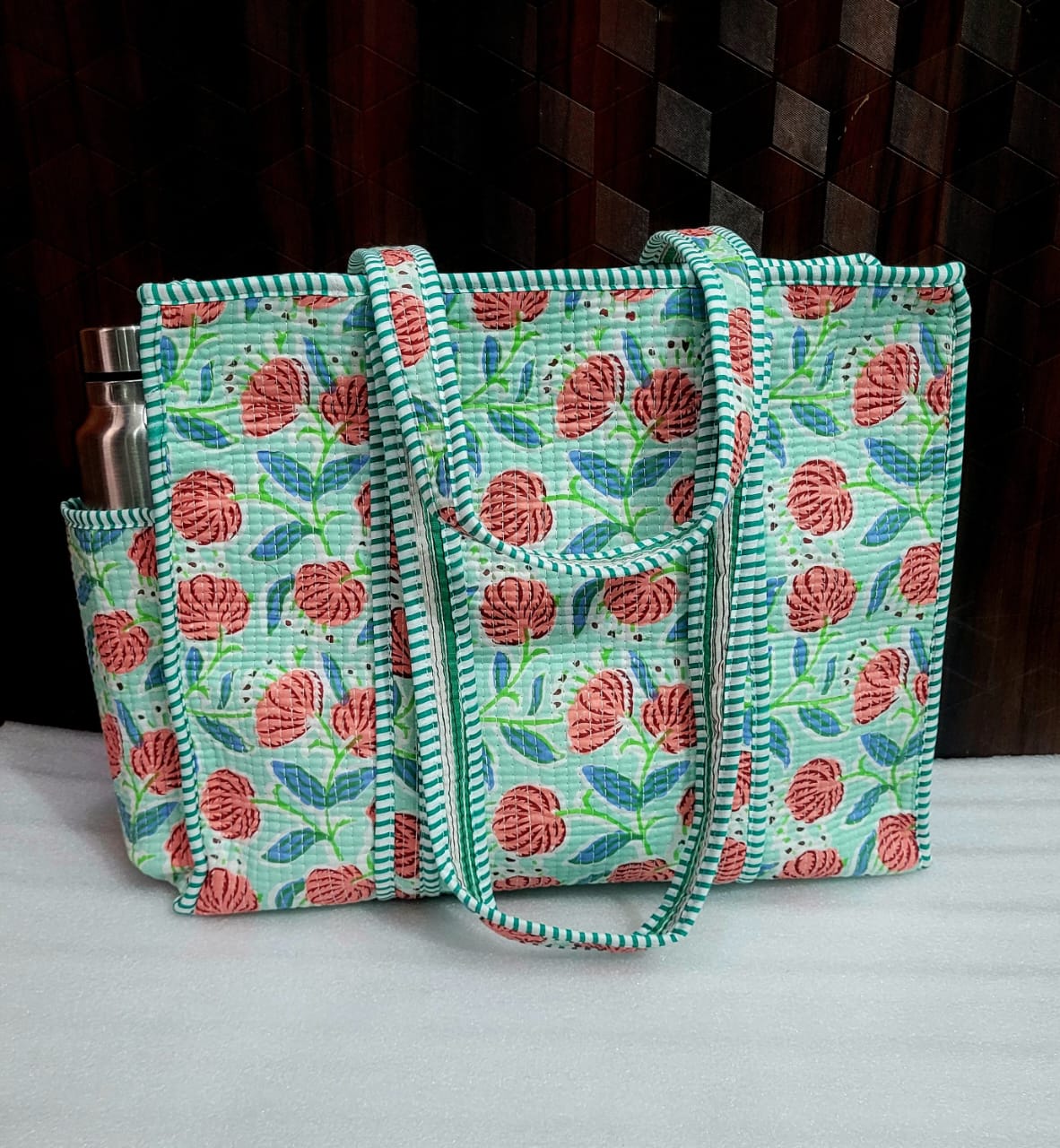 PrintPeher – Handblock Printed Quilted Tote Bag