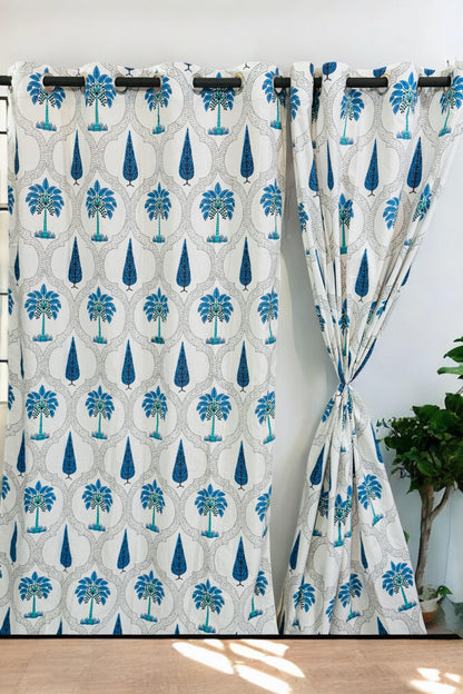 Jhalmahal – Handblock Printed Cotton Curtain Set