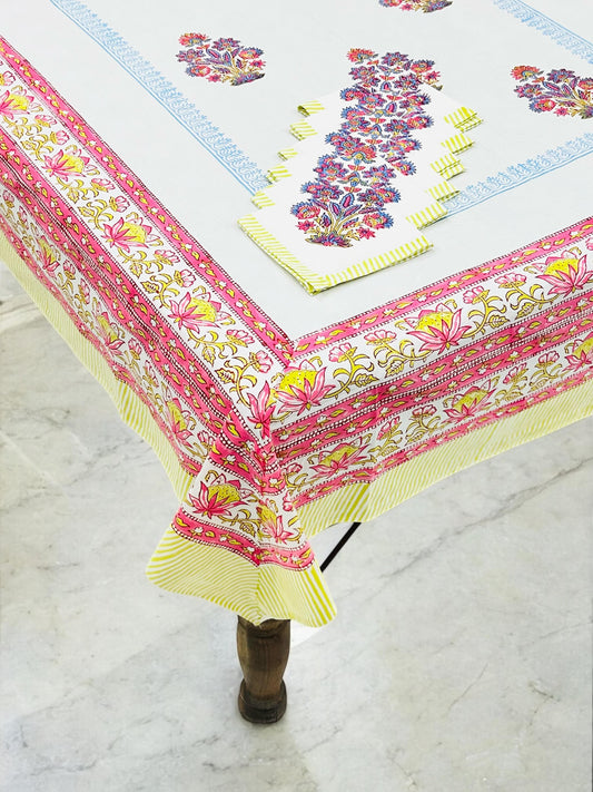 Dinan - Handblock Printed Dining Table Cover Set
