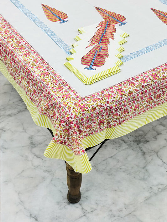 Zaam - Handblock Printed Dining Table Cover Set