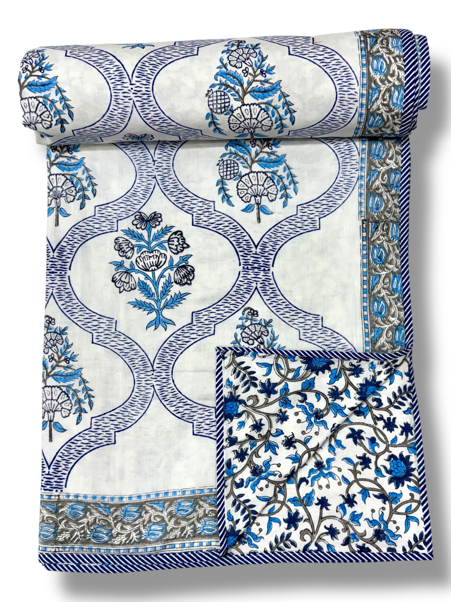 Bagh Jaal - Premium Handblock Printed King Size Dohar