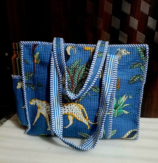 RangTote – Handblock Printed Quilted Tote Bag