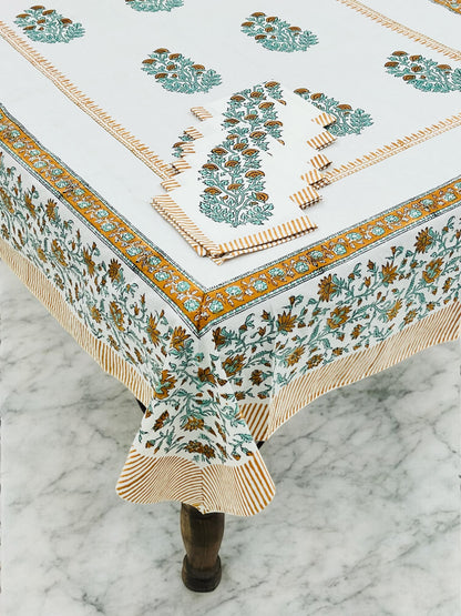 Mezban - Handblock Printed Dining Table Cover Set