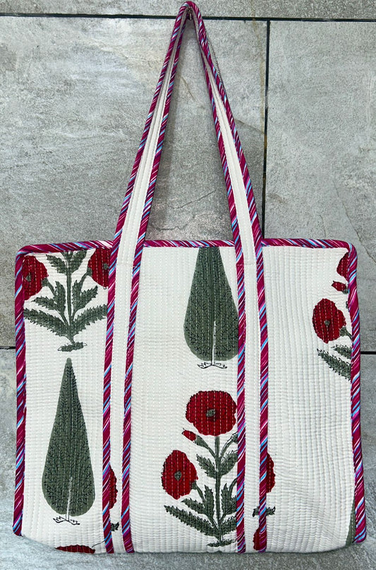 Gulabvillas - Quilted Tote Bag