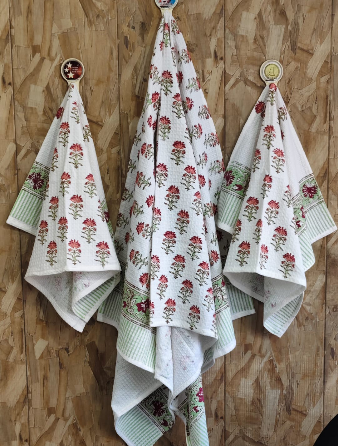 Wally - Handblock Printed Waffle Towel Set