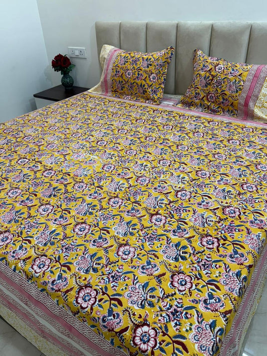 YellowBush Double Bedsheet 90x108