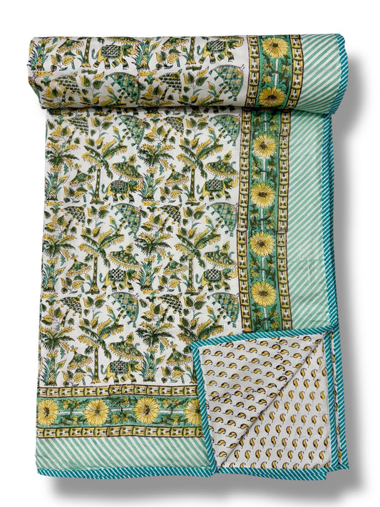 Sakoon Dohar - Premium Handblock Printed King Size Dohar