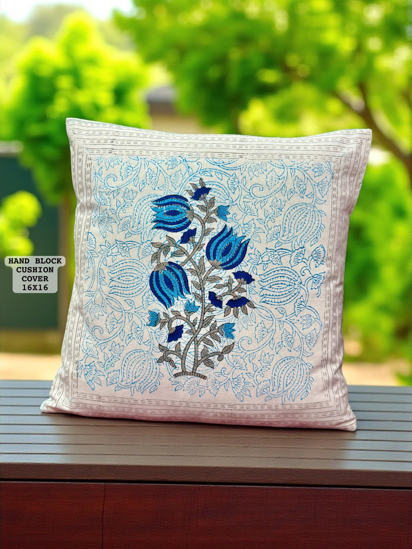 Blura - Handblock Printed Cushion Cover Set