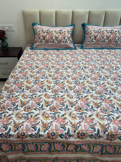 Baagh E Bahar Double Bedsheet 90x108