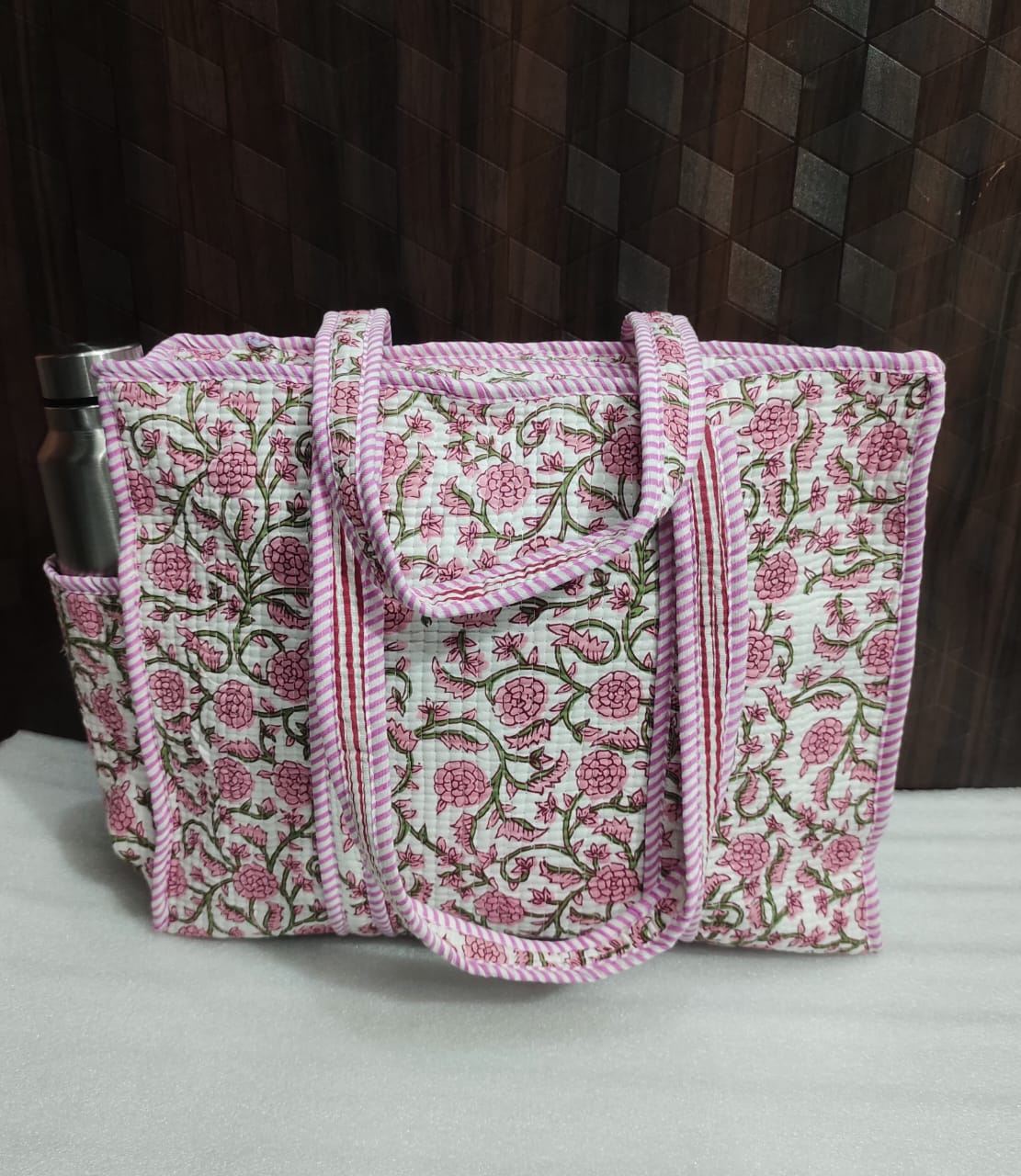 ToteTales – Handblock Printed Quilted Tote Bag