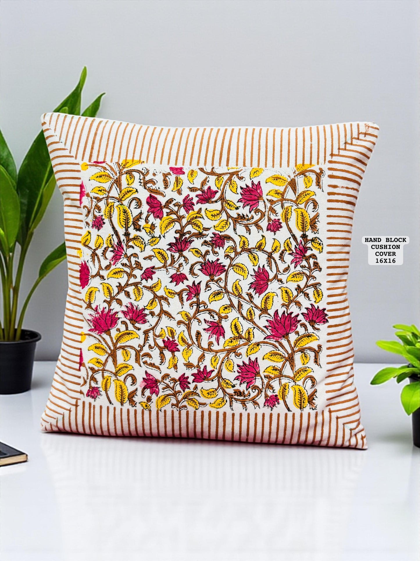 Haila - Handblock Printed Cushion Cover Set