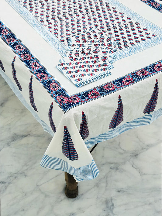 Khanesham - Handblock Printed Dining Table Cover Set