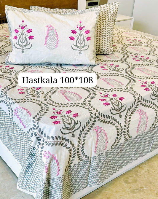 Rosali - Doublebed Bedsheet size 100 by 108