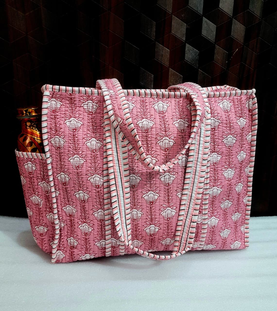 Mitti Totes – Handblock Printed Quilted Tote Bag