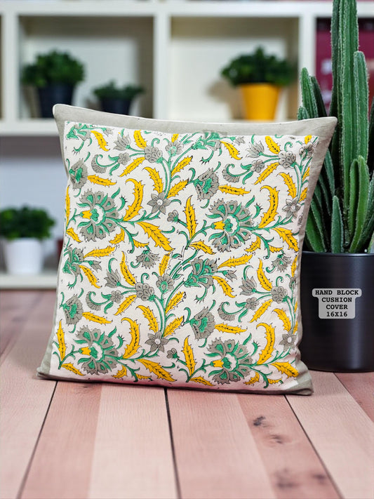 Fallen - Handblock Printed Cushion Cover Set