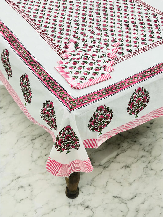 Lazmi - Handblock Printed Dining Table Cover Set