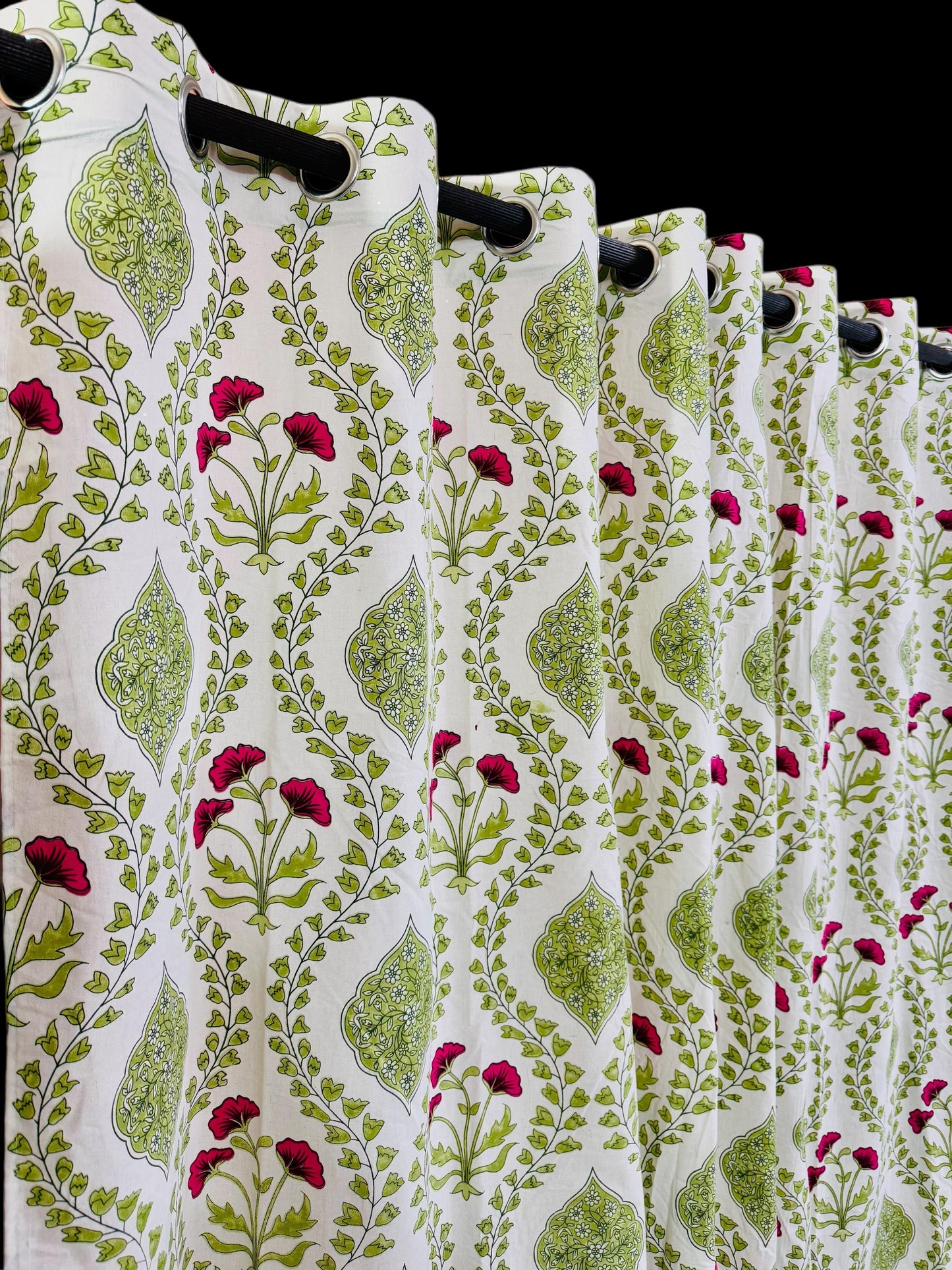 Chillsgreen - Handblock Printed Cotton Curtain Set