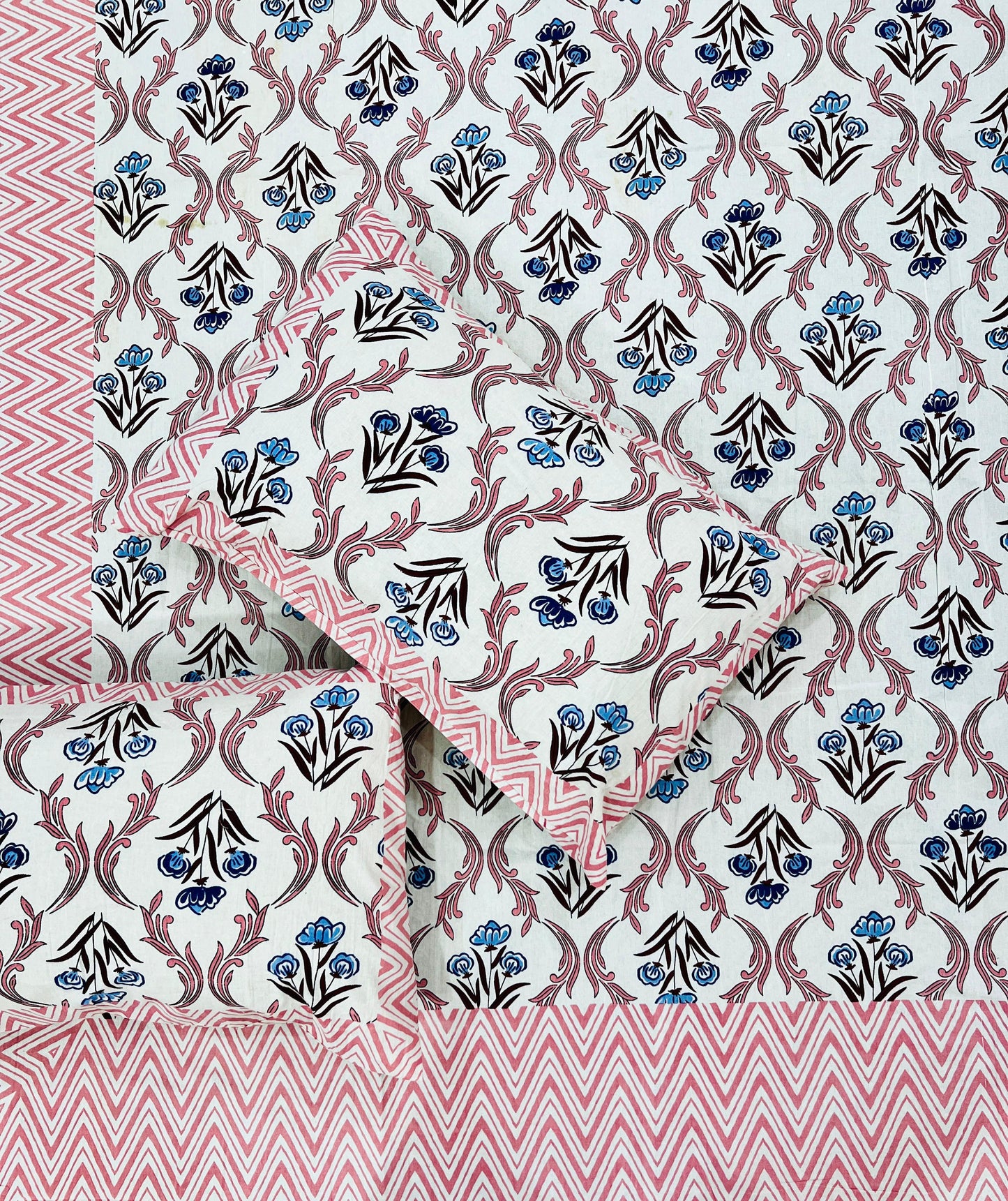 Twilight Glow Handblock Printed Bedsheet
