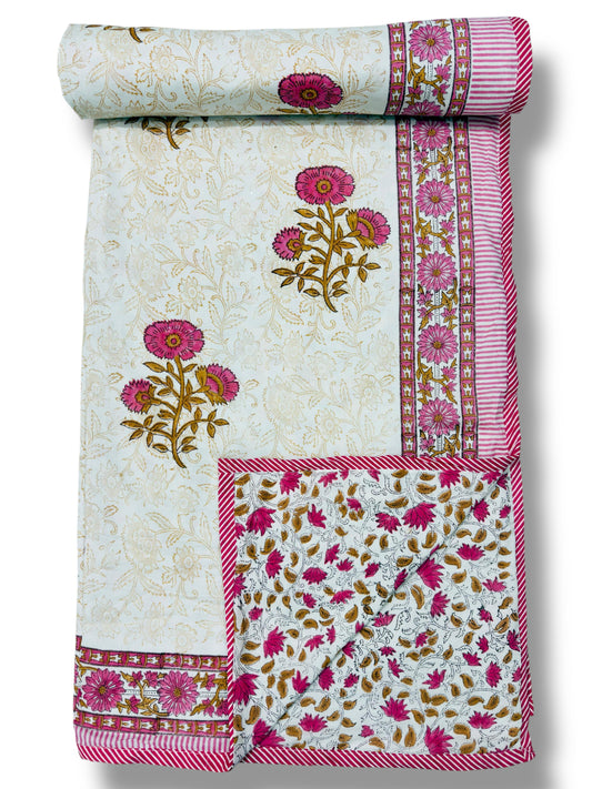 Roseka Dohar - Premium Handblock Printed King Size Dohar
