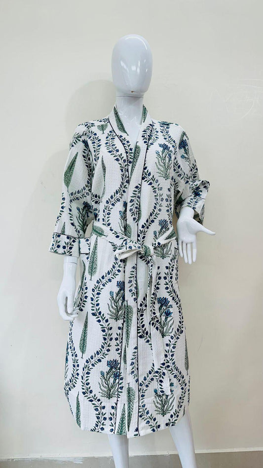 Baadal Robe – Handblock Printed Unisex Bathrobe